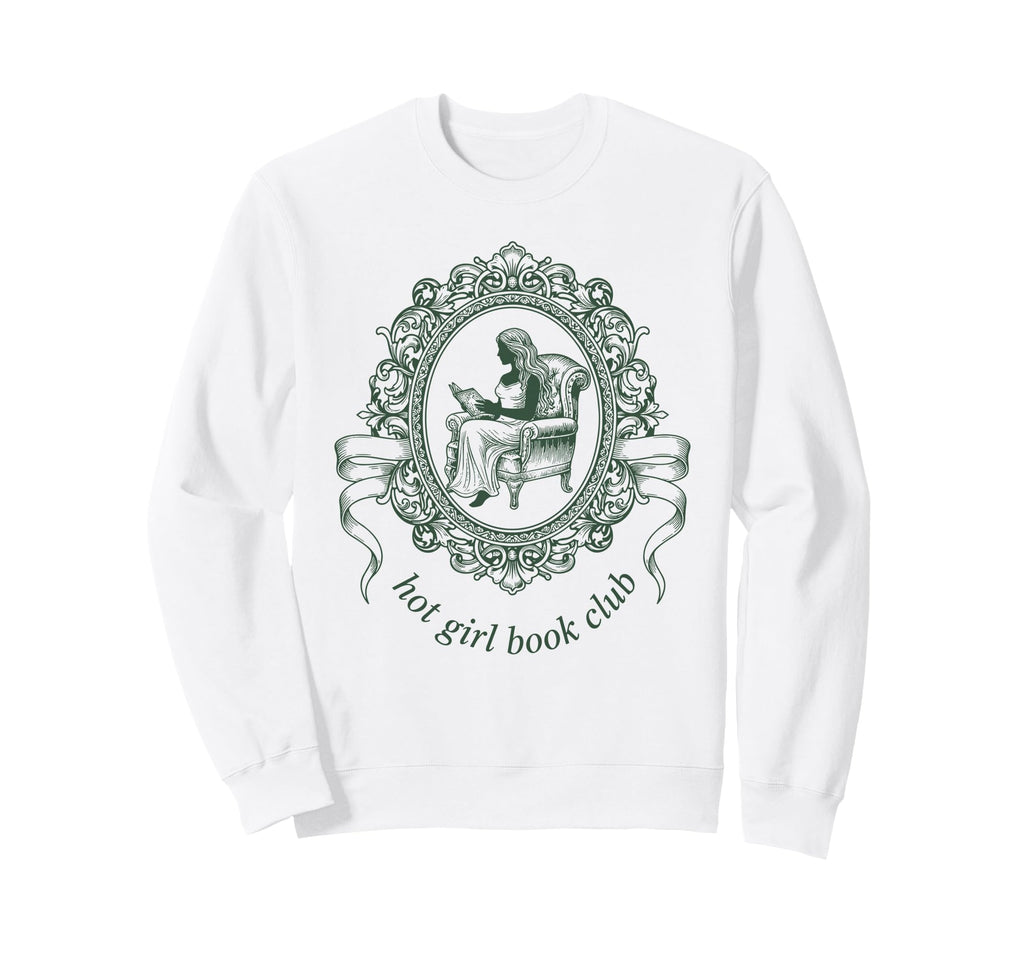 Lost Book Reading Victorian Frame Sweatshirt - Novelty Apparel for Adults - T-Shirt, Sweatshirt, Hoodie