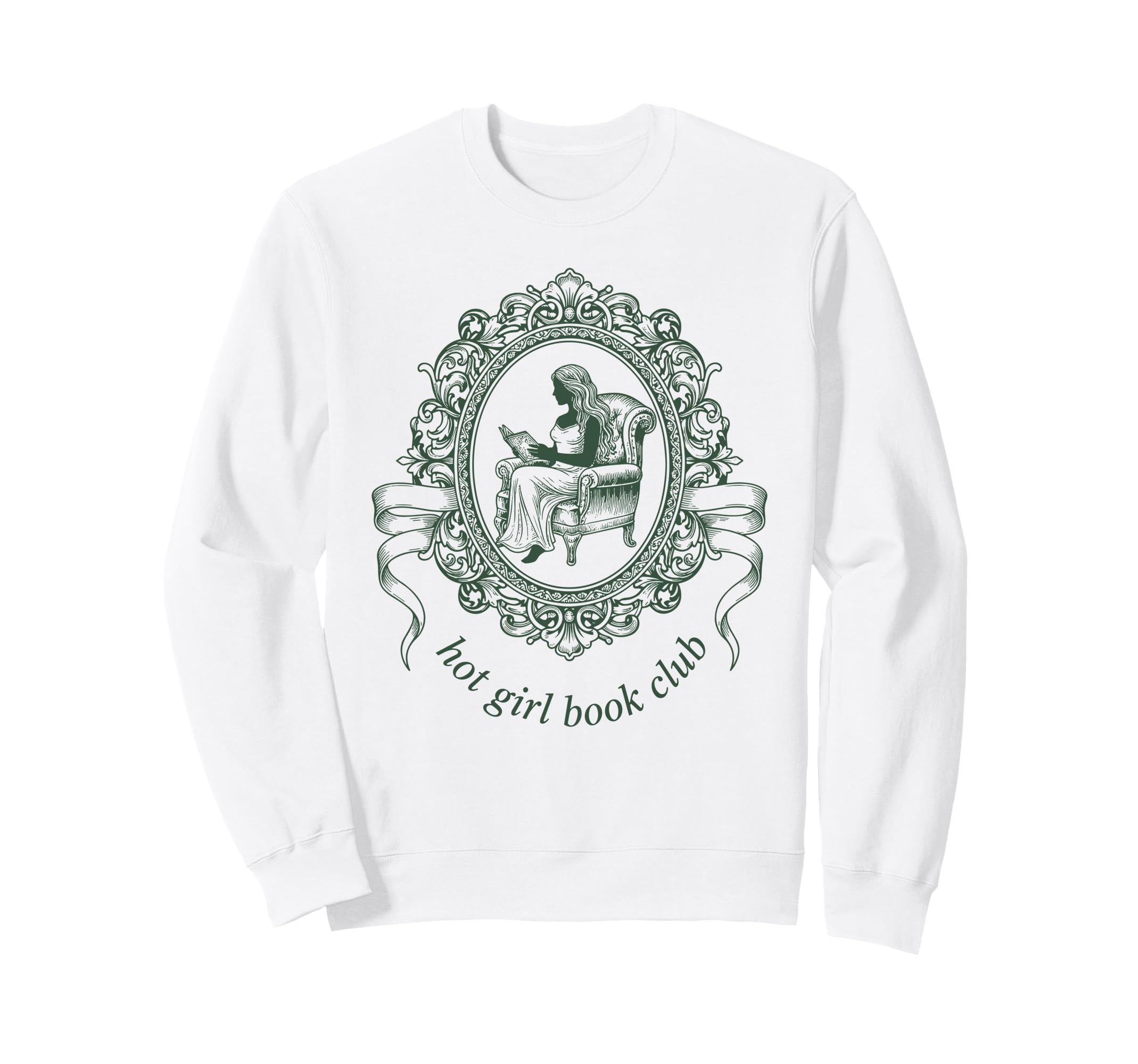 Lost Book Reading Victorian Frame Sweatshirt - Novelty Apparel for Adults - T-Shirt, Sweatshirt, Hoodie