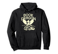 Book Dragon Thriving My Hoard Reader Hoodie - Minimalist Print for Adults - T-Shirt, Sweatshirt, Hoodie