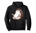 Meditation Hedgehog Yoga Pose Relaxing Hoodie - Trendy Graphic Men Women - T-Shirt, Sweatshirt, Hoodie