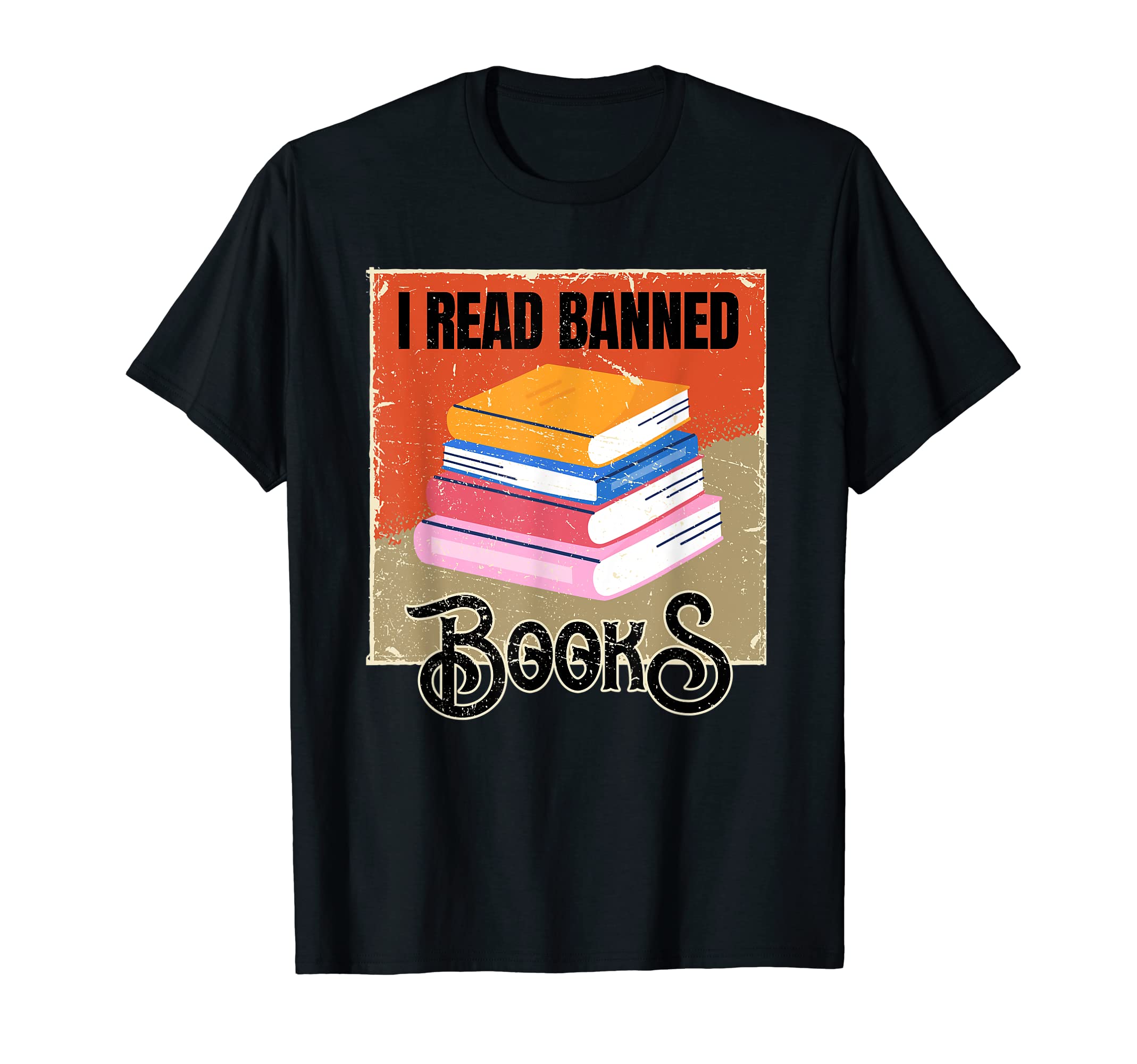 I Read Banned Books Funny Bookworm T-Shirt - Minimalist Print for Adults - T-Shirt, Sweatshirt, Hoodie