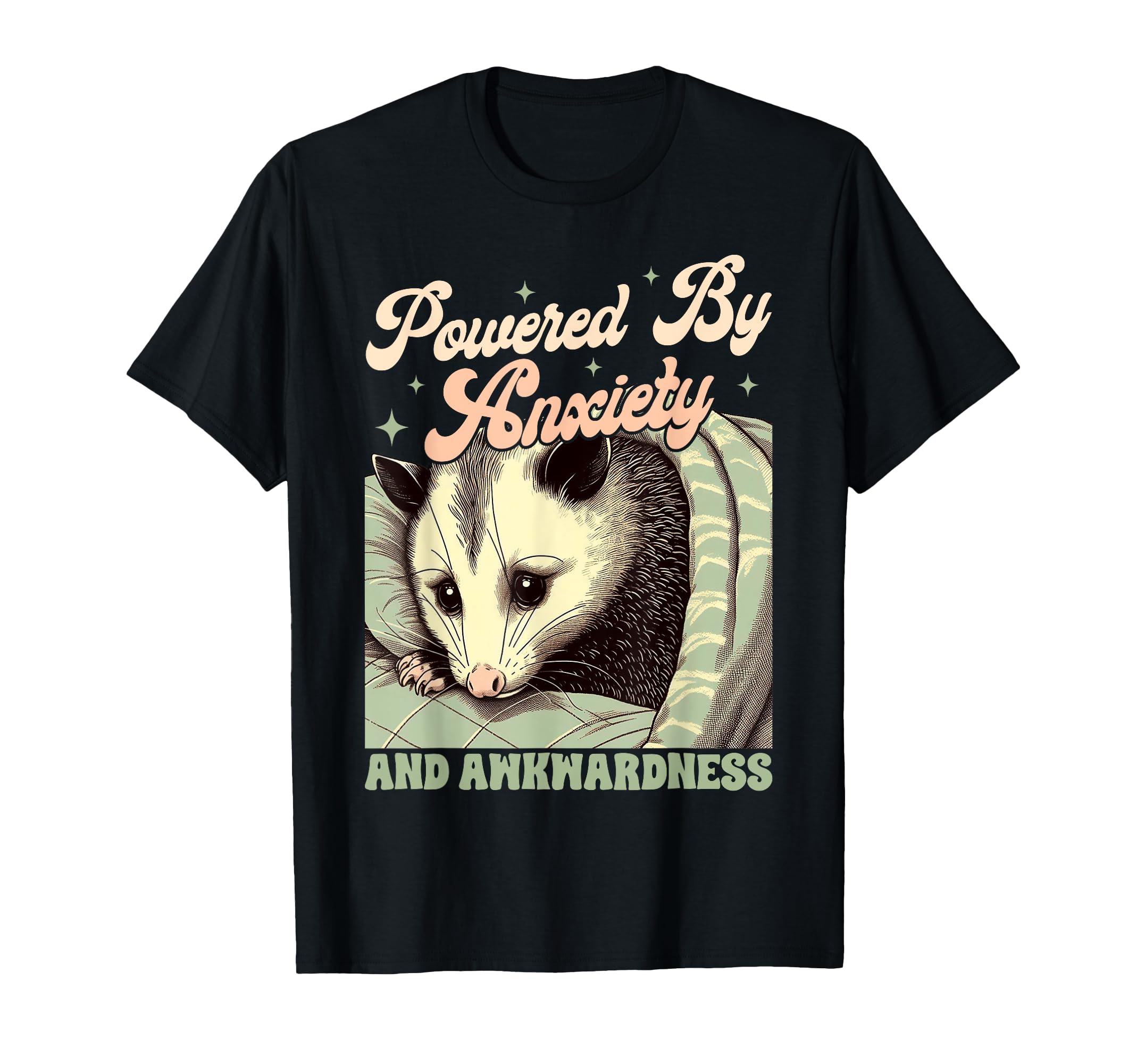 Anxiety Mental Health Powered Anxiety T-Shirt - Custom Art Print Men Women - T-Shirt, Sweatshirt, Hoodie