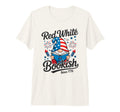 Red White Bookish Since 1776 Gnome Reader T-Shirt - Unique Graphic Unisex - T-Shirt, Sweatshirt, Hoodie