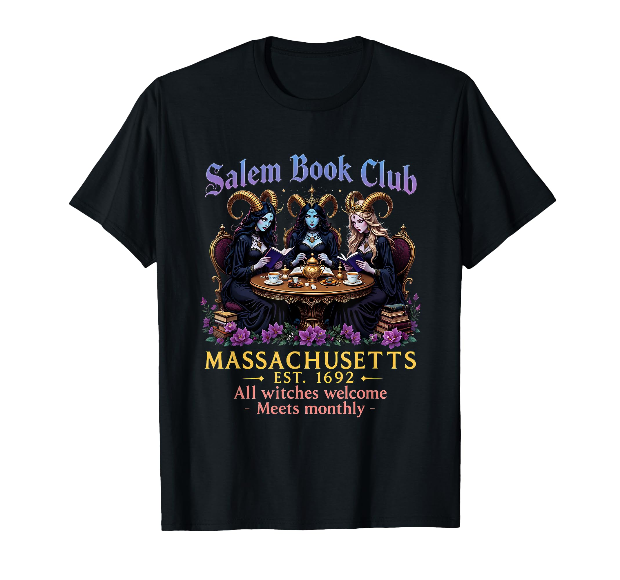 Bookish Spooky Halloween Witchy T-Shirt - Streetwear Style for Adults - T-Shirt, Sweatshirt, Hoodie