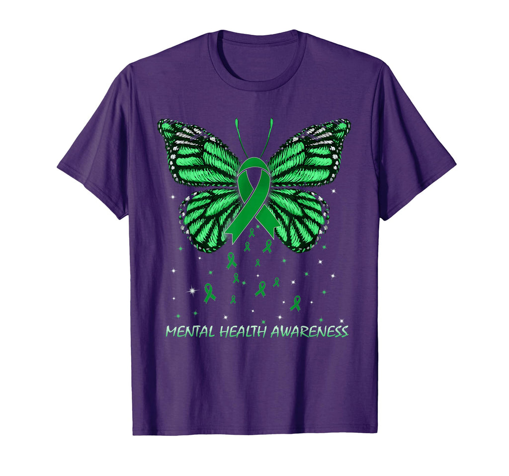 Mental Health Awareness Butterfly T-Shirt - Graphic Print Men Women - T-Shirt, Sweatshirt, Hoodie