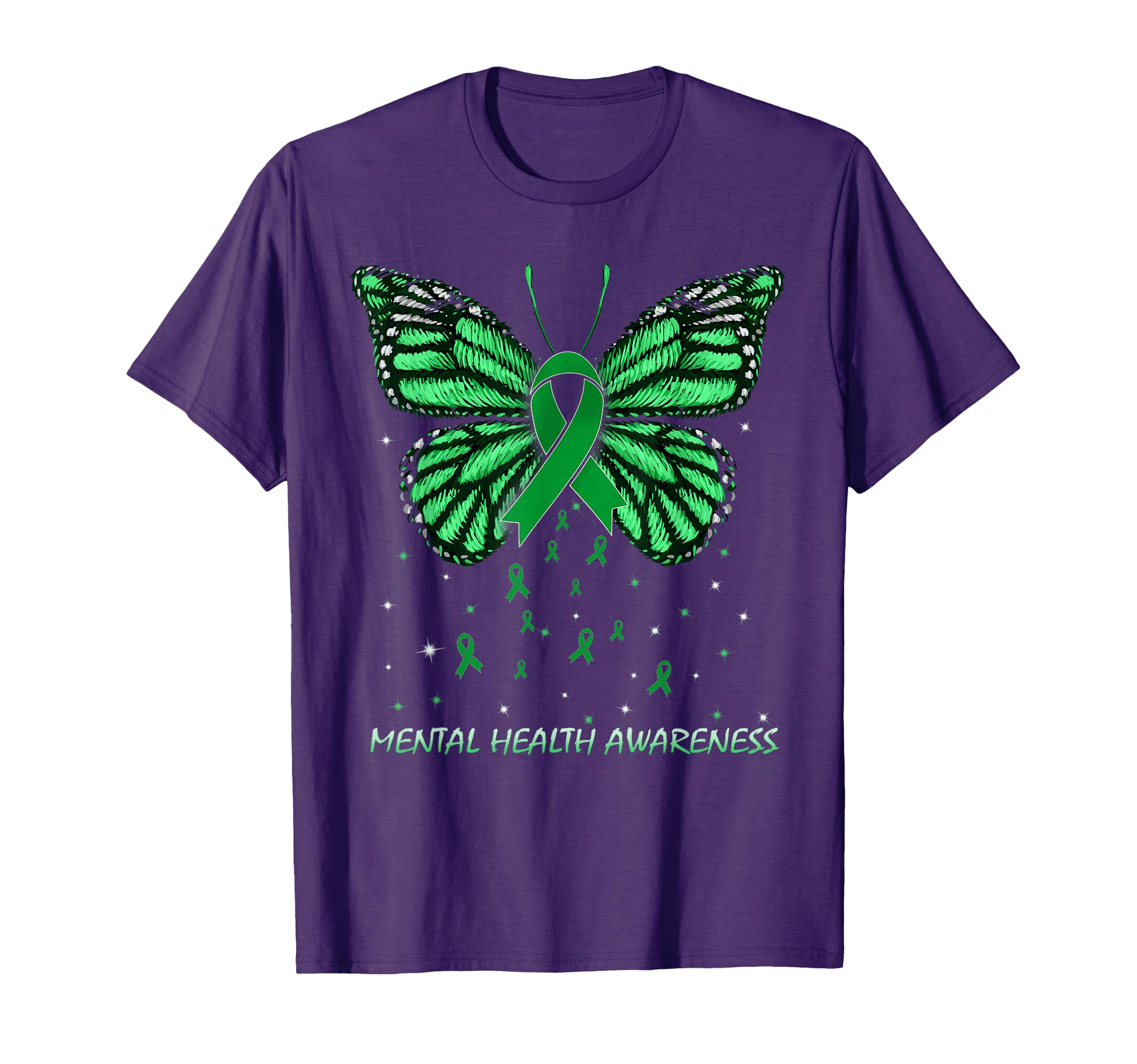 Mental Health Awareness Butterfly T-Shirt - Graphic Print Men Women - T-Shirt, Sweatshirt, Hoodie