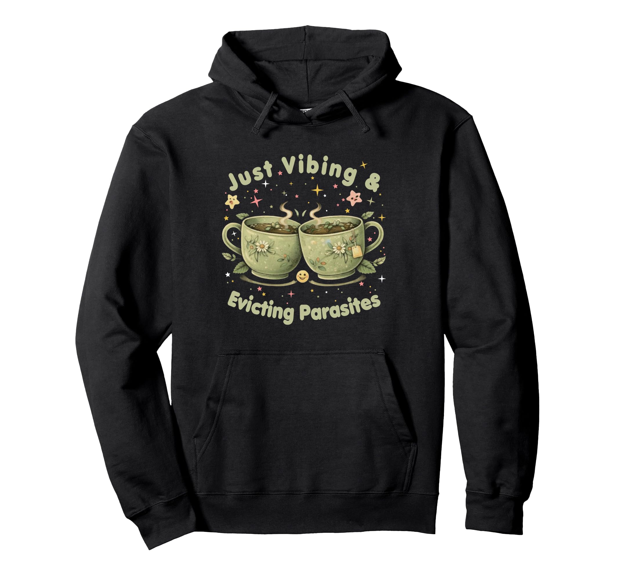 Funny Wellness Vibes Aesthetic Tea Hoodie - Casual Everyday Wear Men Women - T-Shirt, Sweatshirt, Hoodie