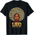 Black Woman Afro Leo Zodiac Sign Typography T-Shirt Unisex T-shirt, Sweatshirt, Hoodie, Long Sleeve Tee - T-Shirt, Sweatshirt, Hoodie