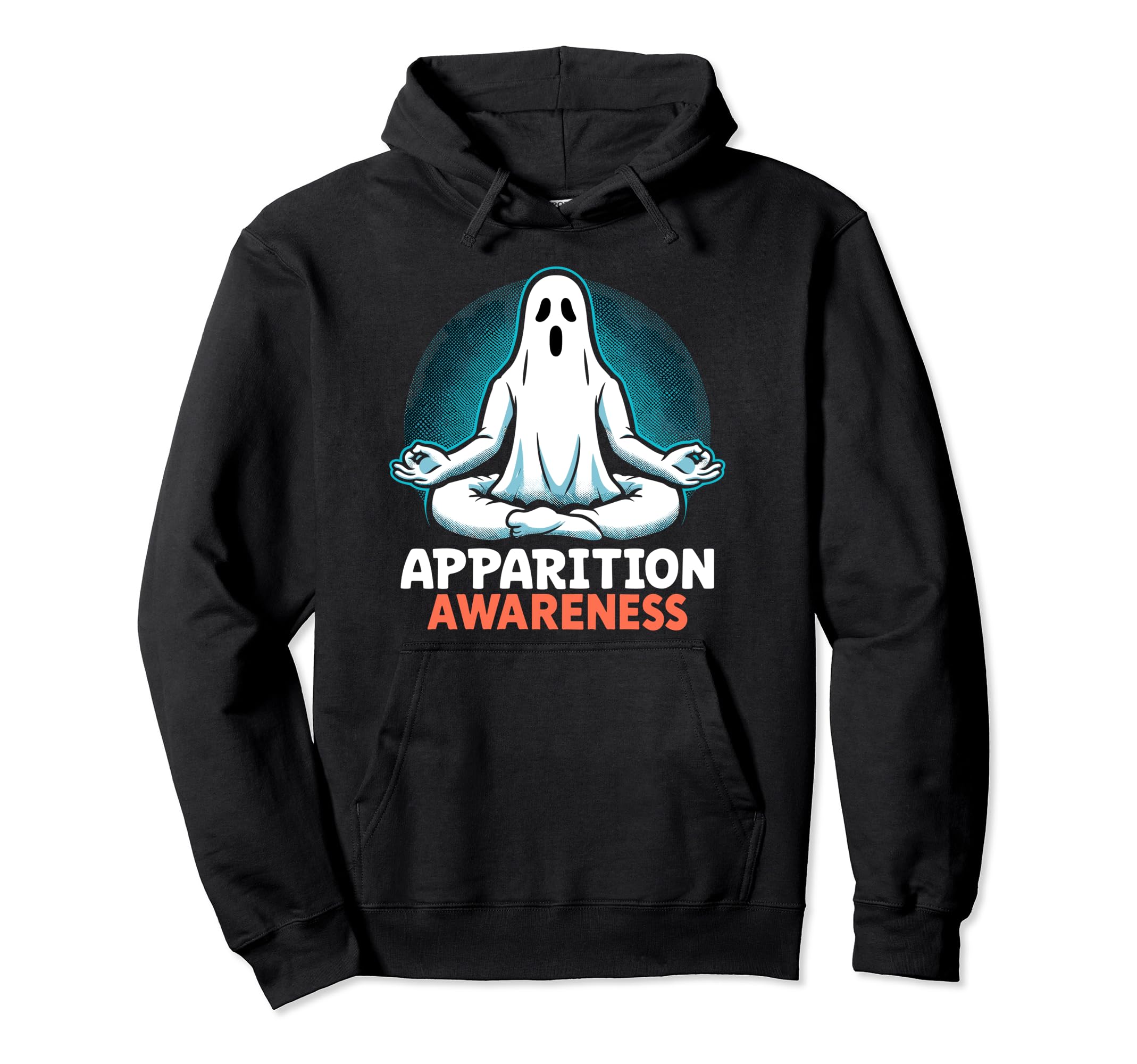 Ghost Monster Meditation Mindfulness Hoodie - Custom Art Print Unisex - T-Shirt, Sweatshirt, Hoodie