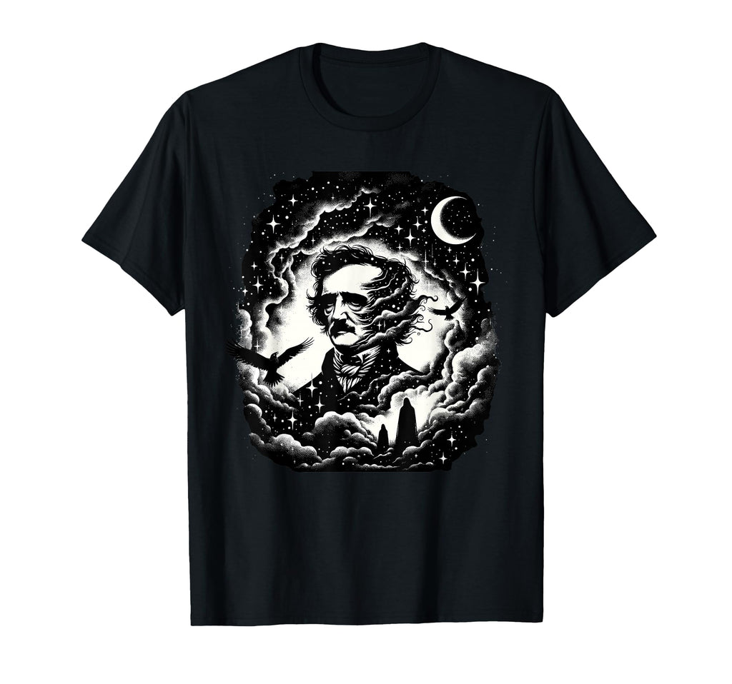 Edgar Allan Poe Raven Gothic Literature T-Shirt - Unique Graphic Men Women - T-Shirt, Sweatshirt, Hoodie