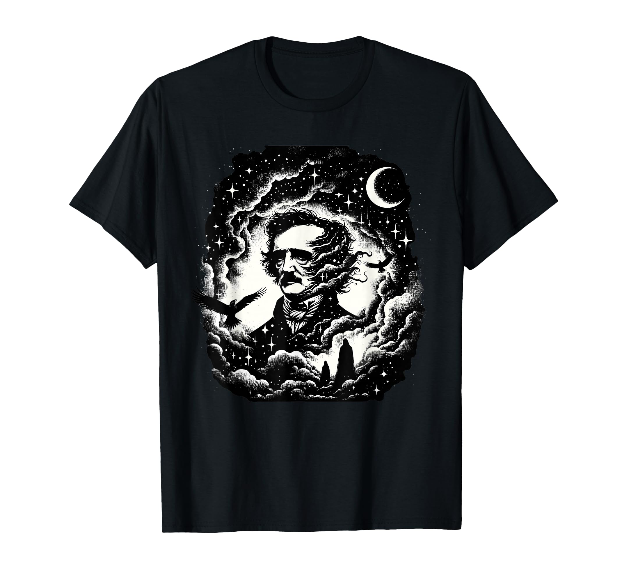 Edgar Allan Poe Raven Gothic Literature T-Shirt - Unique Graphic Men Women - T-Shirt, Sweatshirt, Hoodie