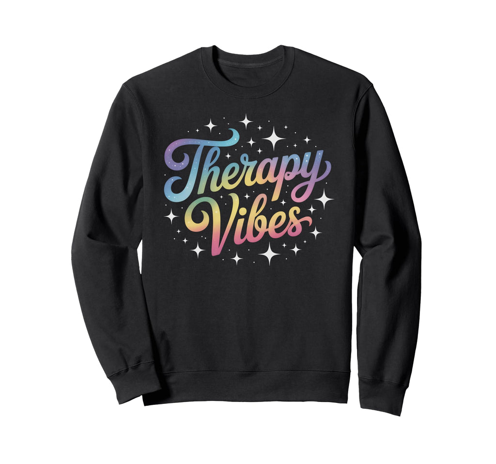 Funny Therapy Vibes Counseling Sweatshirt - Minimalist Print Men Women - T-Shirt, Sweatshirt, Hoodie