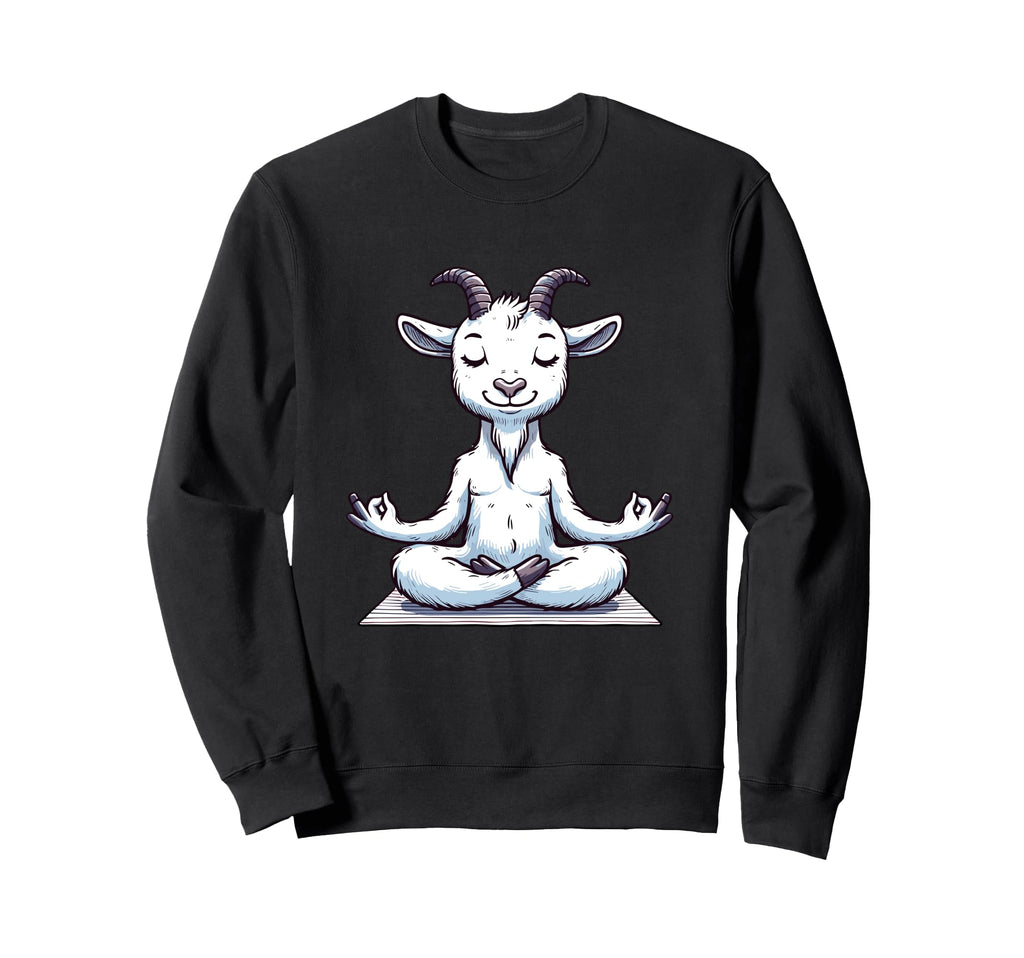 Meditation Goat Yoga Pose Relaxing Sweatshirt - Custom Art Print Men Women - T-Shirt, Sweatshirt, Hoodie