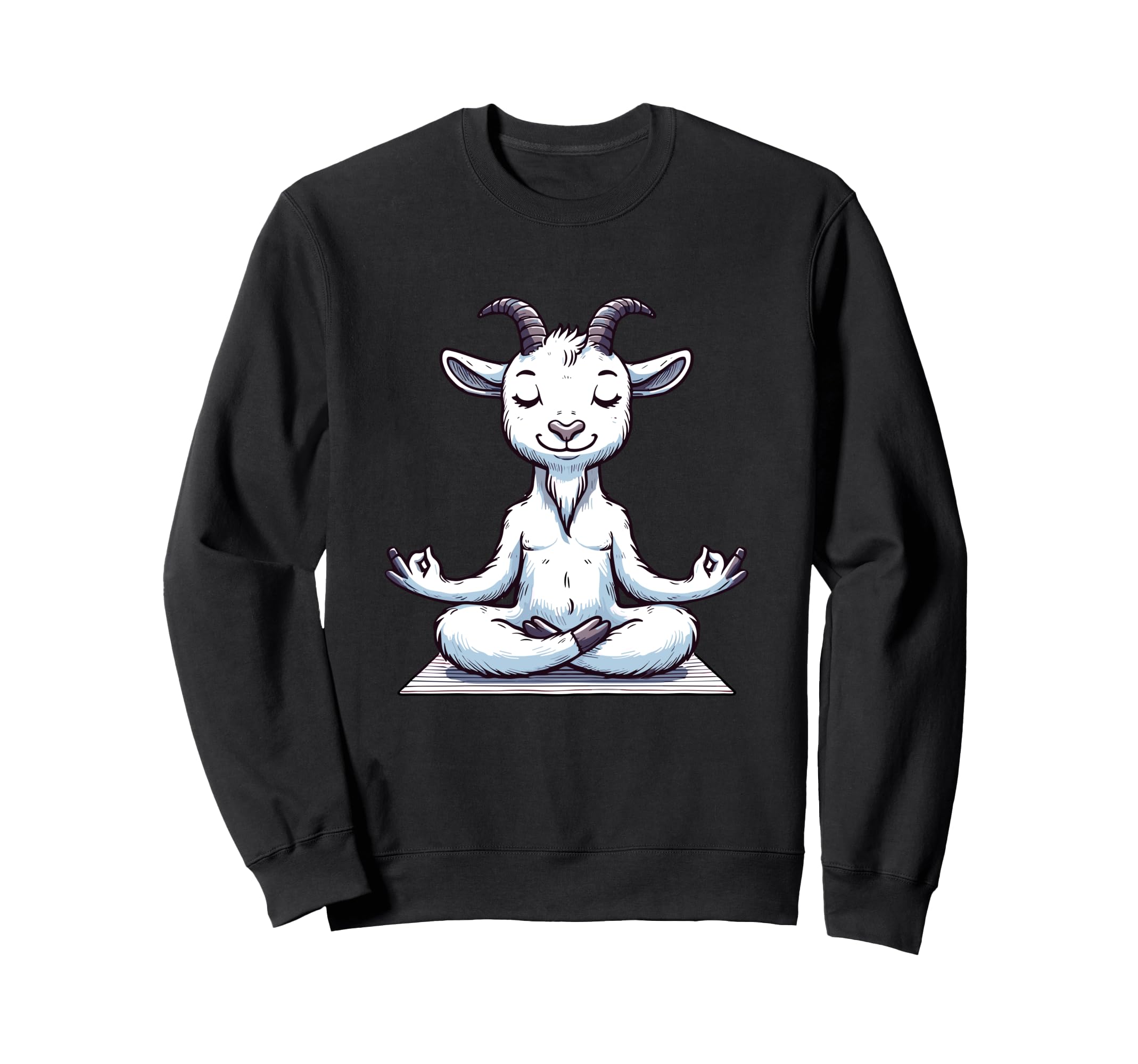 Meditation Goat Yoga Pose Relaxing Sweatshirt - Custom Art Print Men Women - T-Shirt, Sweatshirt, Hoodie