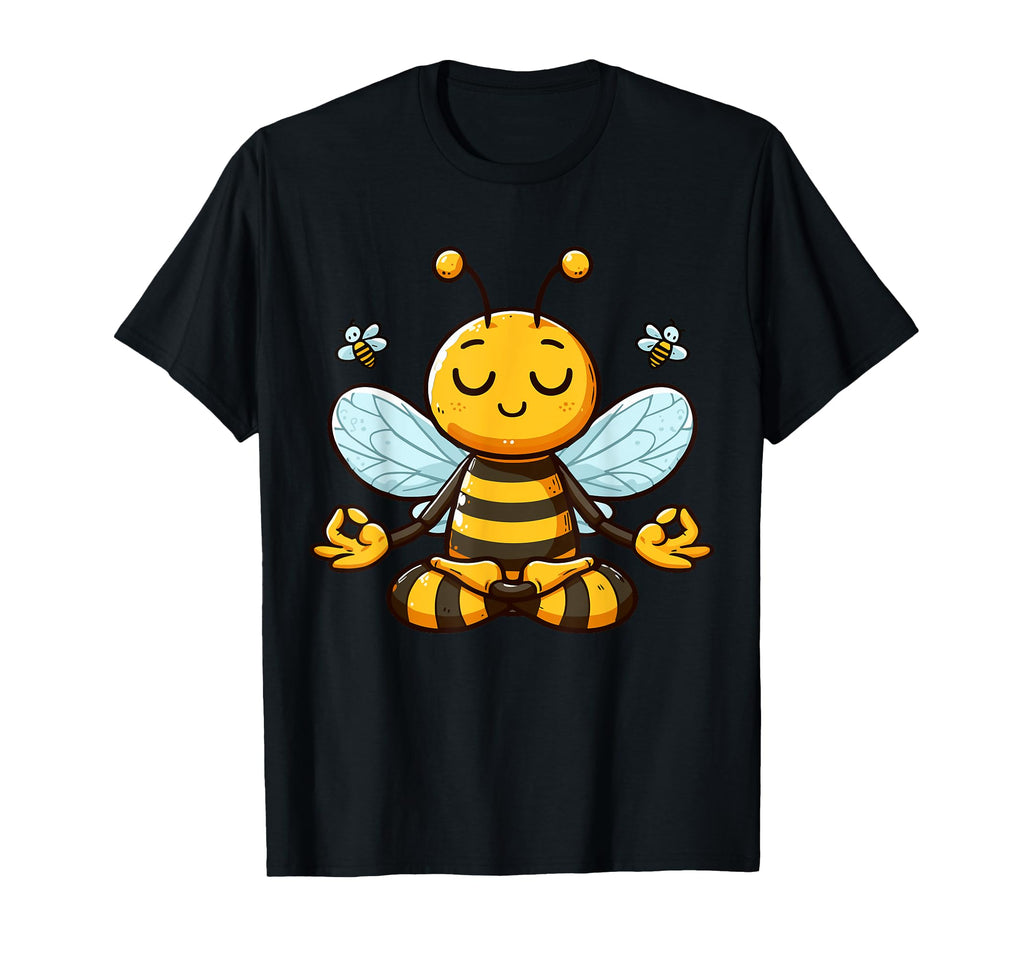 Meditation Bee Yoga Pose Relaxing T-Shirt - Custom Art Print Men Women - T-Shirt, Sweatshirt, Hoodie