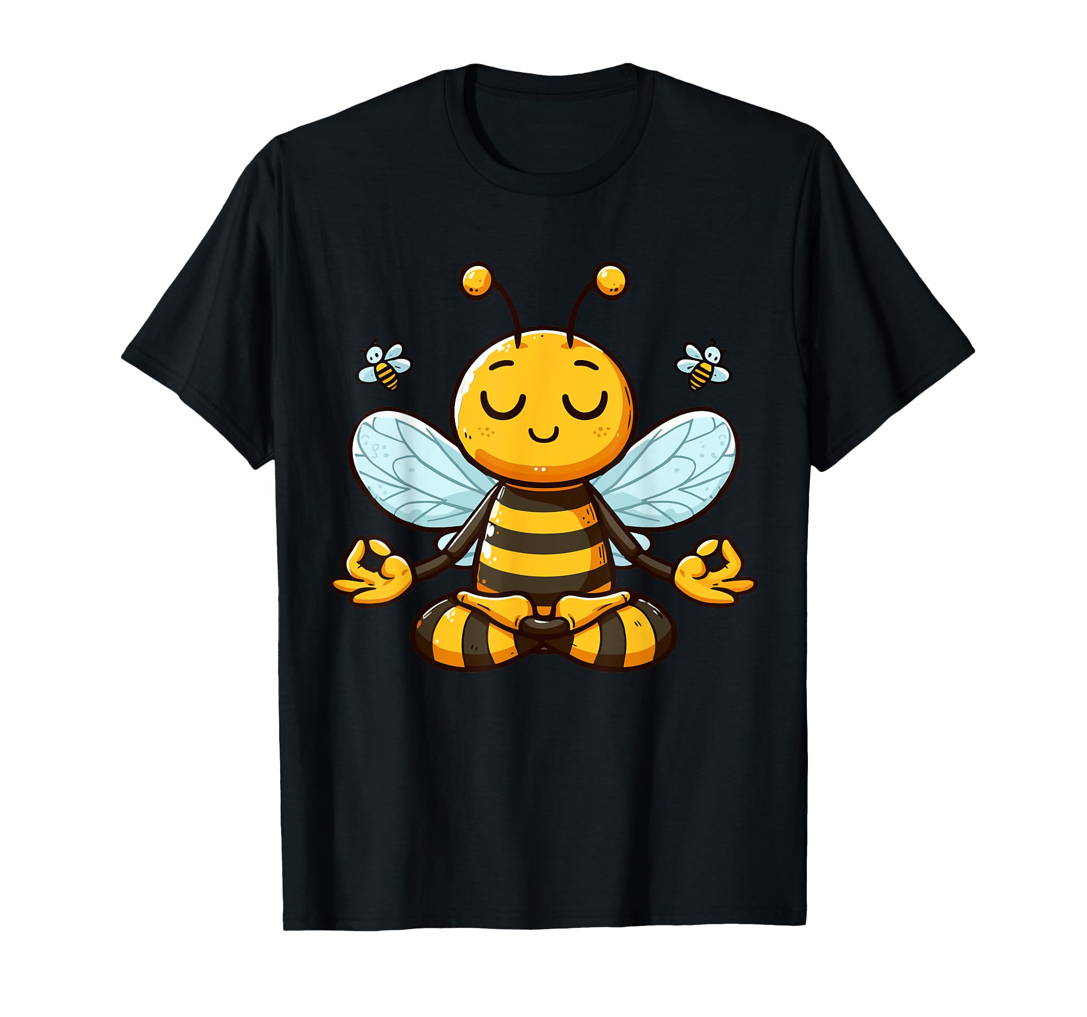Meditation Bee Yoga Pose Relaxing T-Shirt - Custom Art Print Men Women - T-Shirt, Sweatshirt, Hoodie