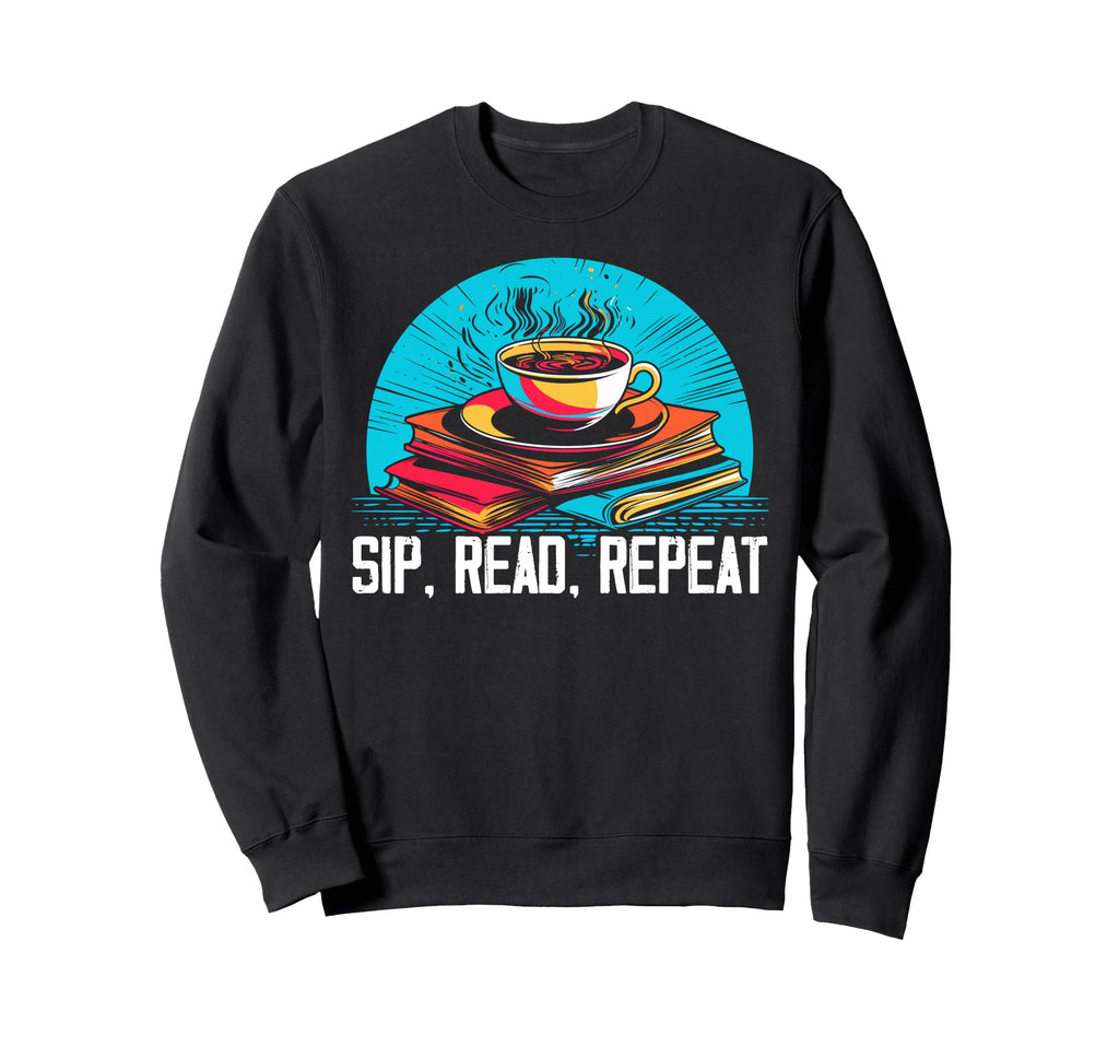 Books And Coffee Lover Reading Sweatshirt - Novelty Apparel for Adults - T-Shirt, Sweatshirt, Hoodie
