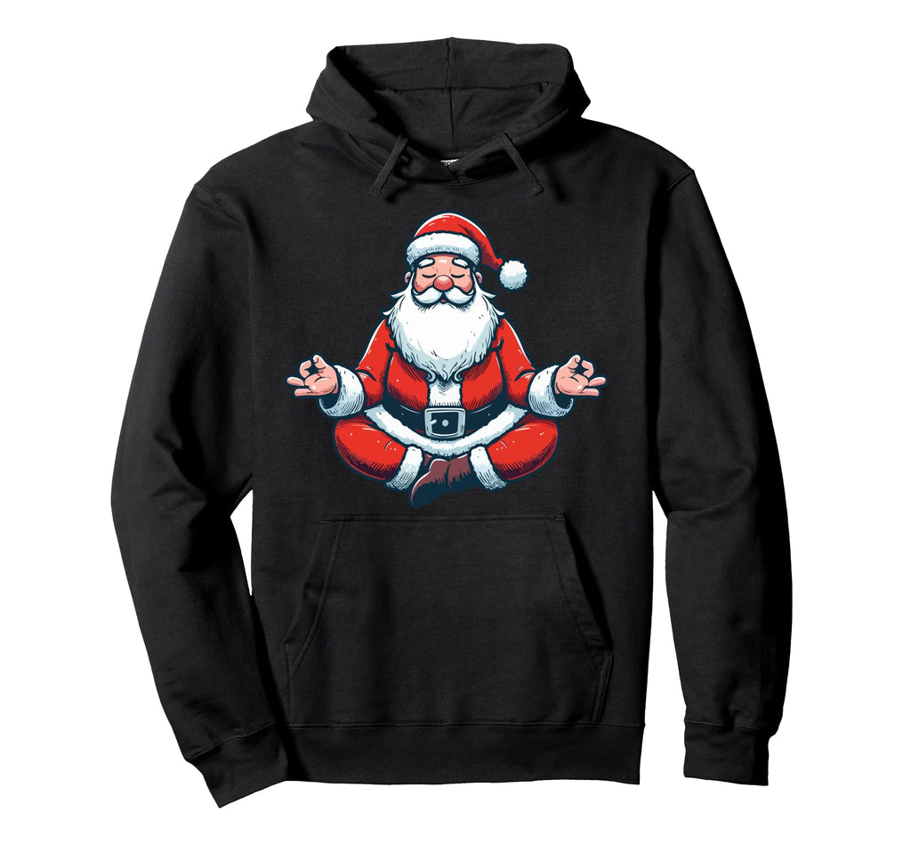 Meditation Santa Yoga Pose Hoodie - Casual Everyday Wear for Adults - T-Shirt, Sweatshirt, Hoodie
