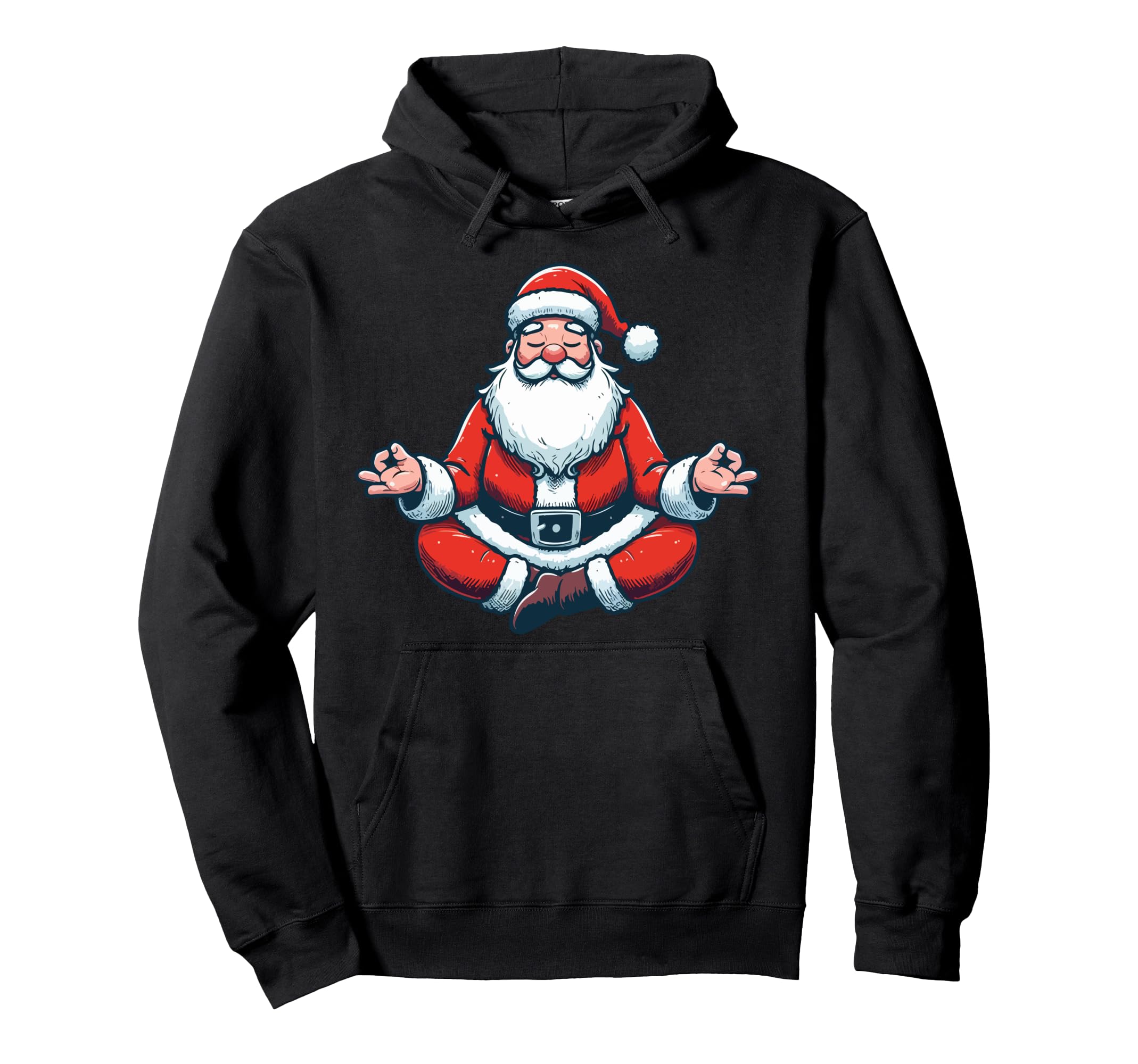 Meditation Santa Yoga Pose Hoodie - Casual Everyday Wear for Adults - T-Shirt, Sweatshirt, Hoodie