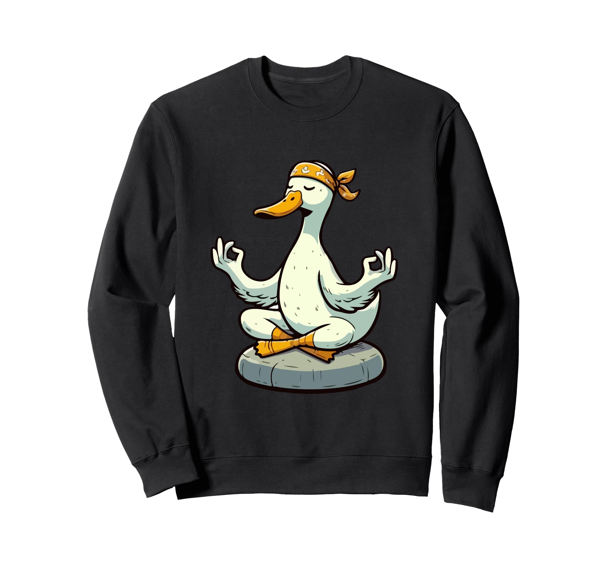 Meditation Duck Yoga Pose Relaxing Sweatshirt - Unique Graphic for Adults - T-Shirt, Sweatshirt, Hoodie