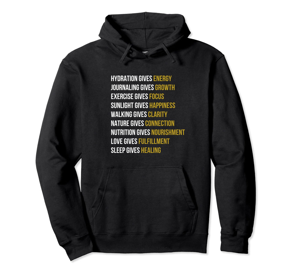 Mindfulness And Self Care Inspirational Hoodie - Minimalist Print Unisex - T-Shirt, Sweatshirt, Hoodie