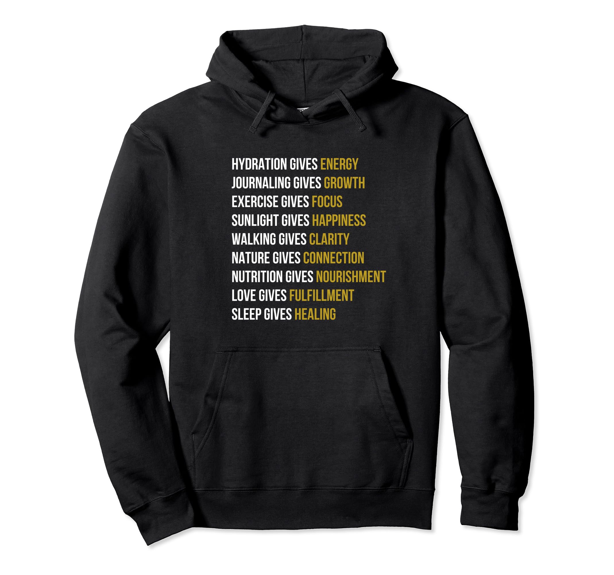 Mindfulness And Self Care Inspirational Hoodie - Minimalist Print Unisex - T-Shirt, Sweatshirt, Hoodie