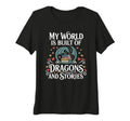 Womens Fantasy Book Lover Magic And T-Shirt - Custom Art Print for Adults - T-Shirt, Sweatshirt, Hoodie