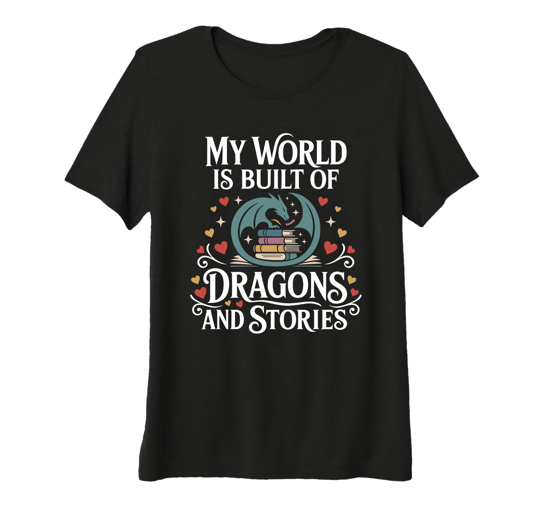 Womens Fantasy Book Lover Magic And T-Shirt - Custom Art Print for Adults - T-Shirt, Sweatshirt, Hoodie