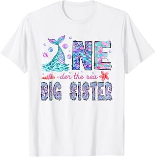 Oneder Under The Sea Big Sister 1st Birthday Girl Mermaid T-Shirt Unisex T-shirt, Sweatshirt, Hoodie, Long Sleeve Tee - T-Shirt, Sweatshirt, Hoodie