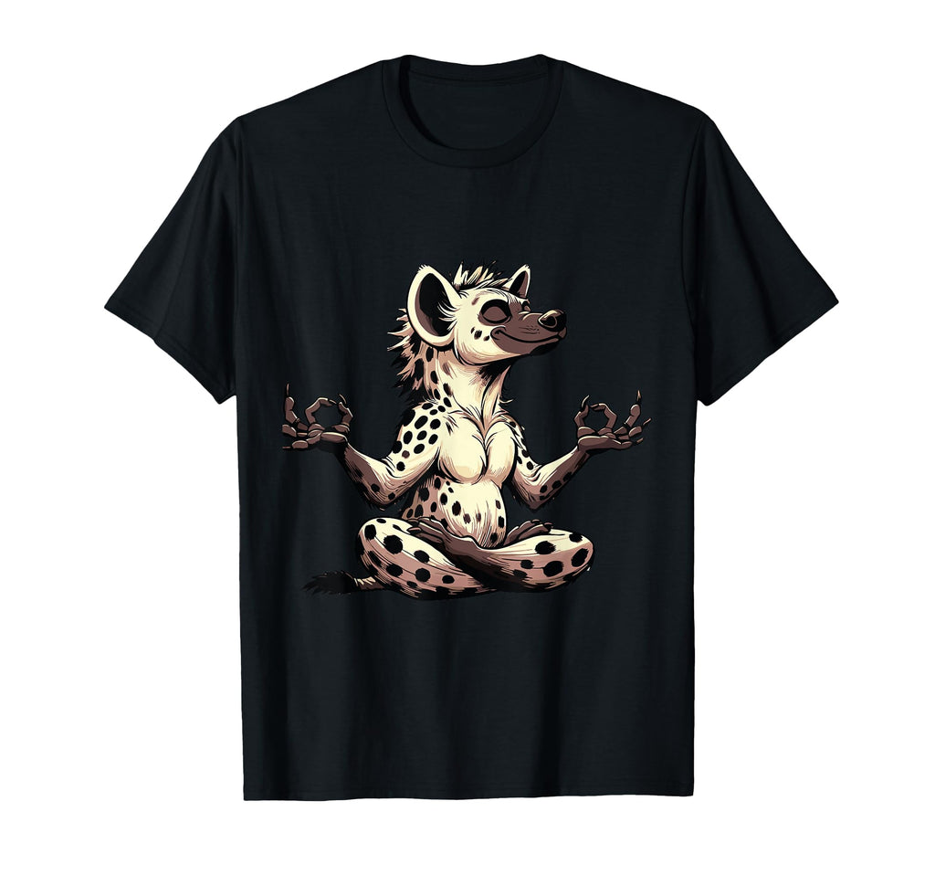 Meditation Hyena Yoga Pose Relaxing T-Shirt - Minimalist Print for Adults - T-Shirt, Sweatshirt, Hoodie