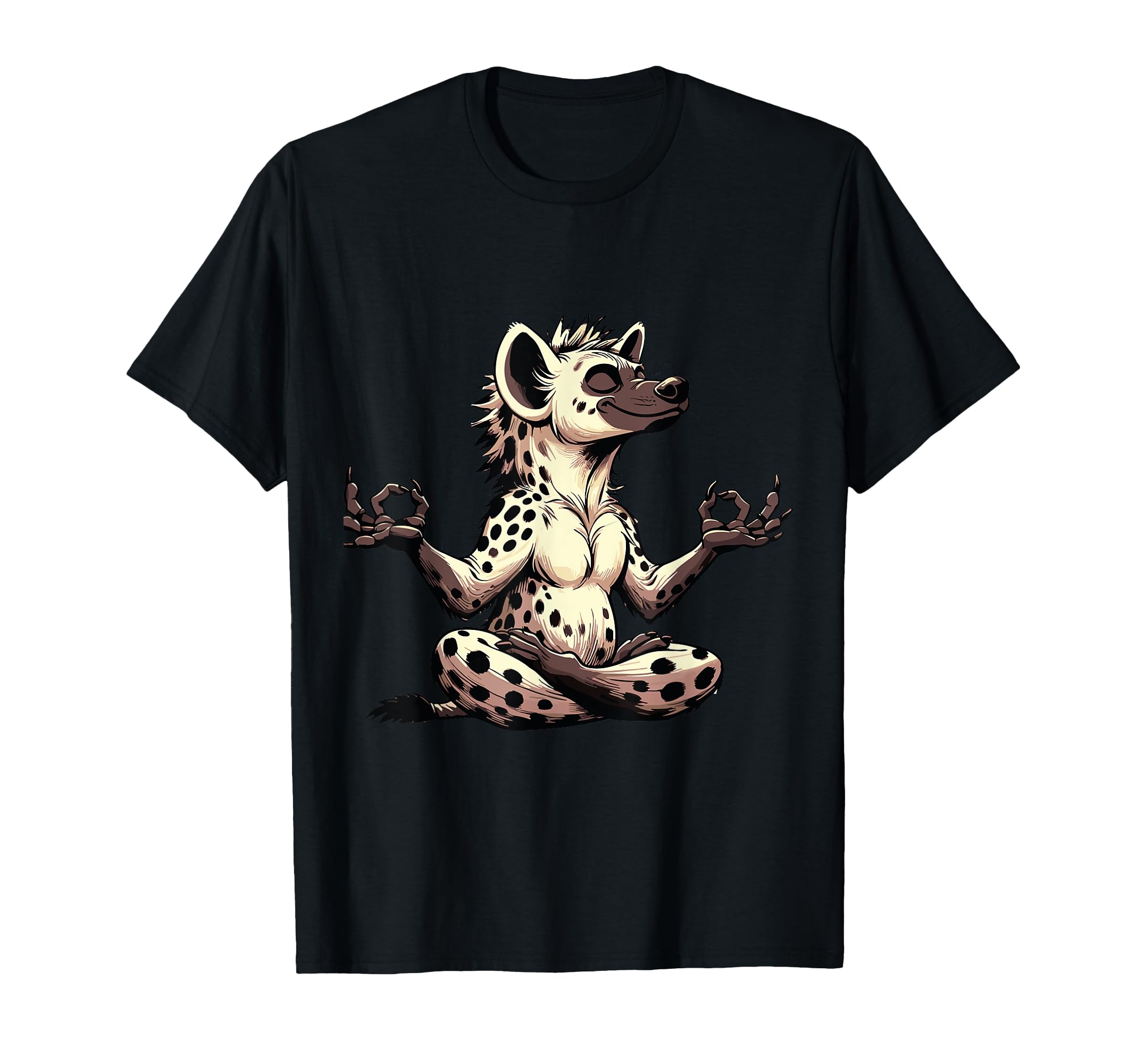 Meditation Hyena Yoga Pose Relaxing T-Shirt - Minimalist Print for Adults - T-Shirt, Sweatshirt, Hoodie