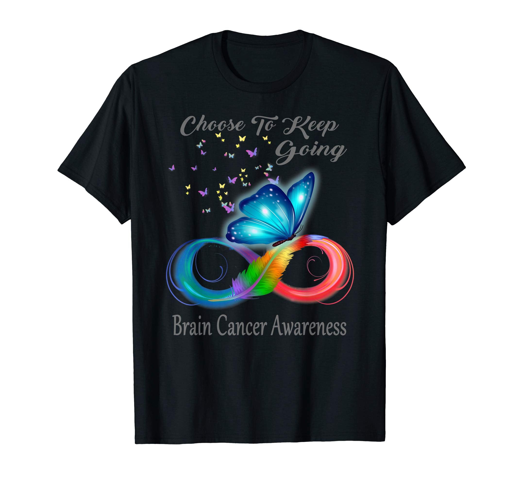 Butterfly Choose To Keep Going Brain T-Shirt - Graphic Print for Adults - T-Shirt, Sweatshirt, Hoodie