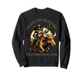 Funny Frog Riding Bull Hold Partner Sweatshirt - Trendy Graphic Men Women - T-Shirt, Sweatshirt, Hoodie