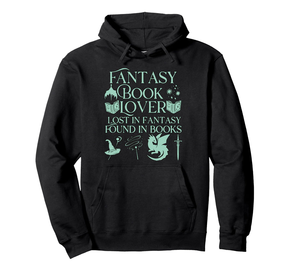 Fantasy Book Lover Dragons And Magic Hoodie - Casual Everyday Wear Unisex - T-Shirt, Sweatshirt, Hoodie