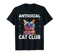 Antisocial Cat Club Introvert Cat Lover T-Shirt - Custom Art Print Unisex - T-Shirt, Sweatshirt, Hoodie