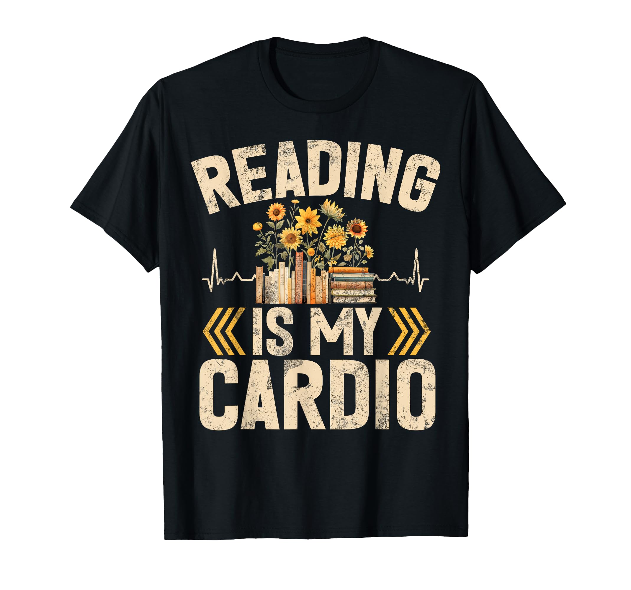 Reading Is My Cardio Librarian T-Shirt - Trendy Graphic for Adults - T-Shirt, Sweatshirt, Hoodie