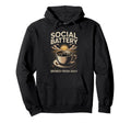 Social Battery Brewed Fresh Daily Hoodie - Aesthetic Graphic Men Women - T-Shirt, Sweatshirt, Hoodie