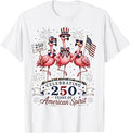 Patriotic Flamingo 250 Years American Spirit T-Shirt Unisex T-shirt, Sweatshirt, Hoodie, Long Sleeve Tee - T-Shirt, Sweatshirt, Hoodie