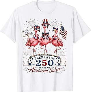 Patriotic Flamingo 250 Years American Spirit T-Shirt Unisex T-shirt, Sweatshirt, Hoodie, Long Sleeve Tee - T-Shirt, Sweatshirt, Hoodie