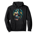 Distressed Bookworm Dragon Reading Hoodie - Fun Novelty Design Men Women - T-Shirt, Sweatshirt, Hoodie