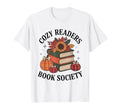 Cozy Readers Book Society Fall T-Shirt - Minimalist Print for Adults - T-Shirt, Sweatshirt, Hoodie