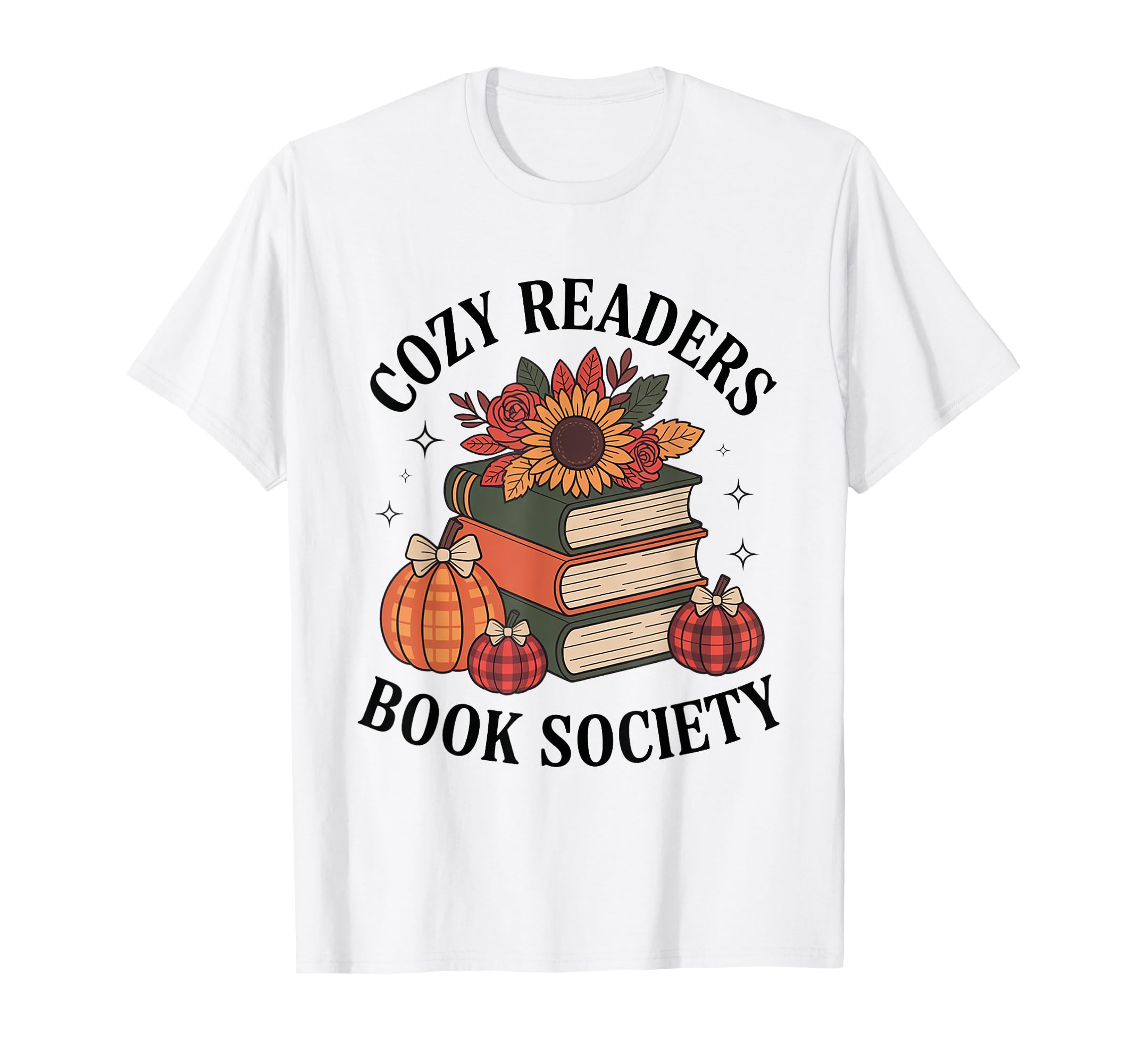 Cozy Readers Book Society Fall T-Shirt - Minimalist Print for Adults - T-Shirt, Sweatshirt, Hoodie