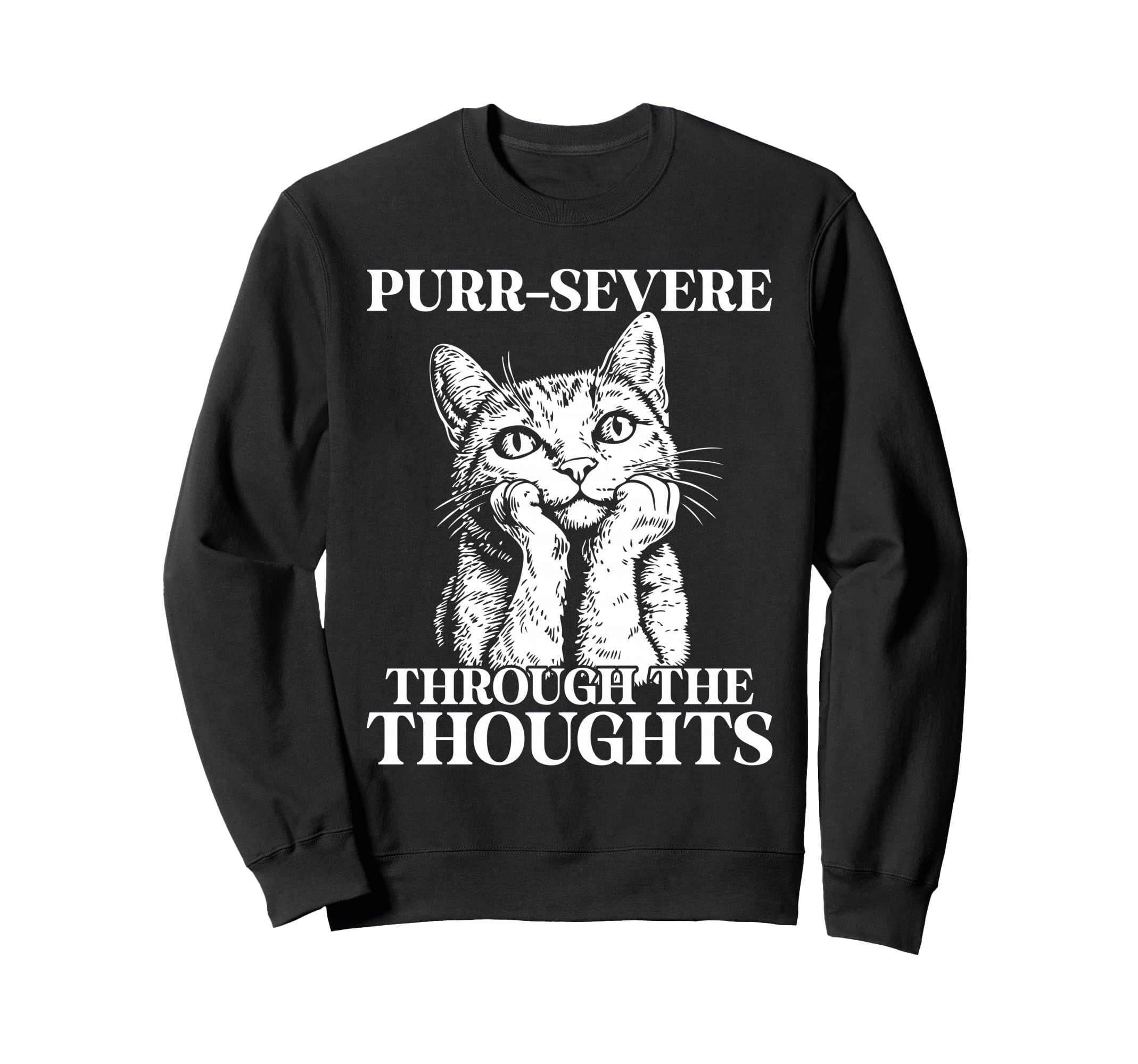Funny Cat Overthinkers And Deep Minds Sweatshirt - Trendy Graphic Unisex - T-Shirt, Sweatshirt, Hoodie