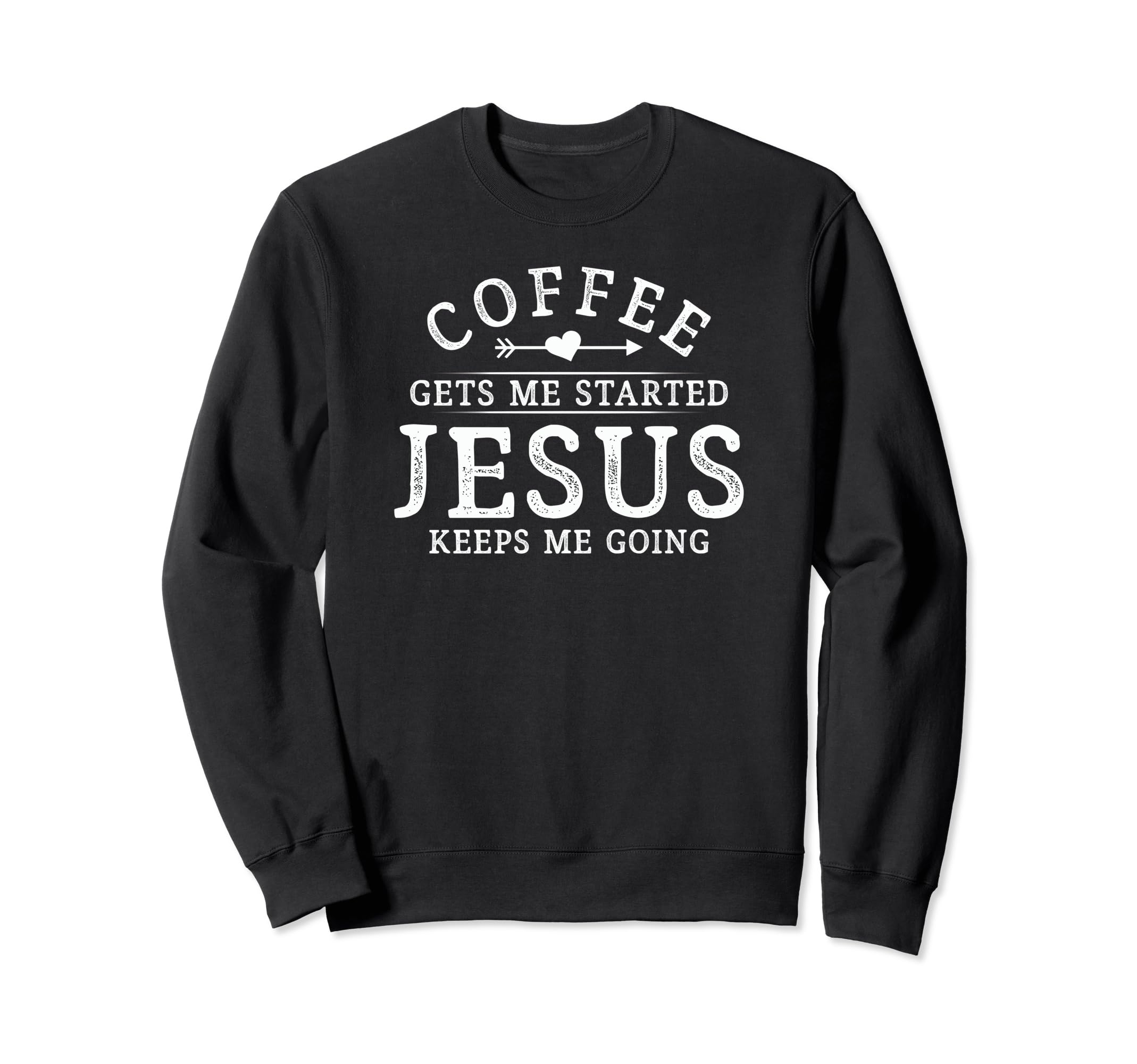 Spiritual Coffee Gets Me Started Sweatshirt - Minimalist Print for Adults - T-Shirt, Sweatshirt, Hoodie
