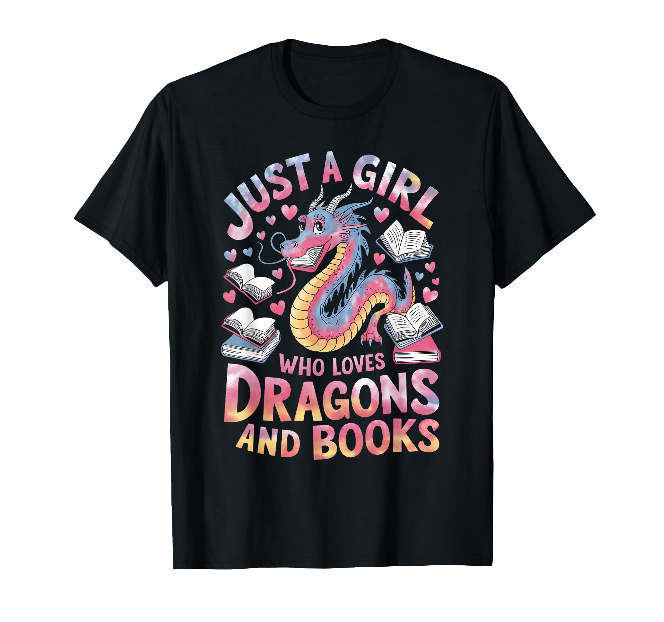 Just Who Loves Dragons And Books T-Shirt - Novelty Apparel Men Women - T-Shirt, Sweatshirt, Hoodie