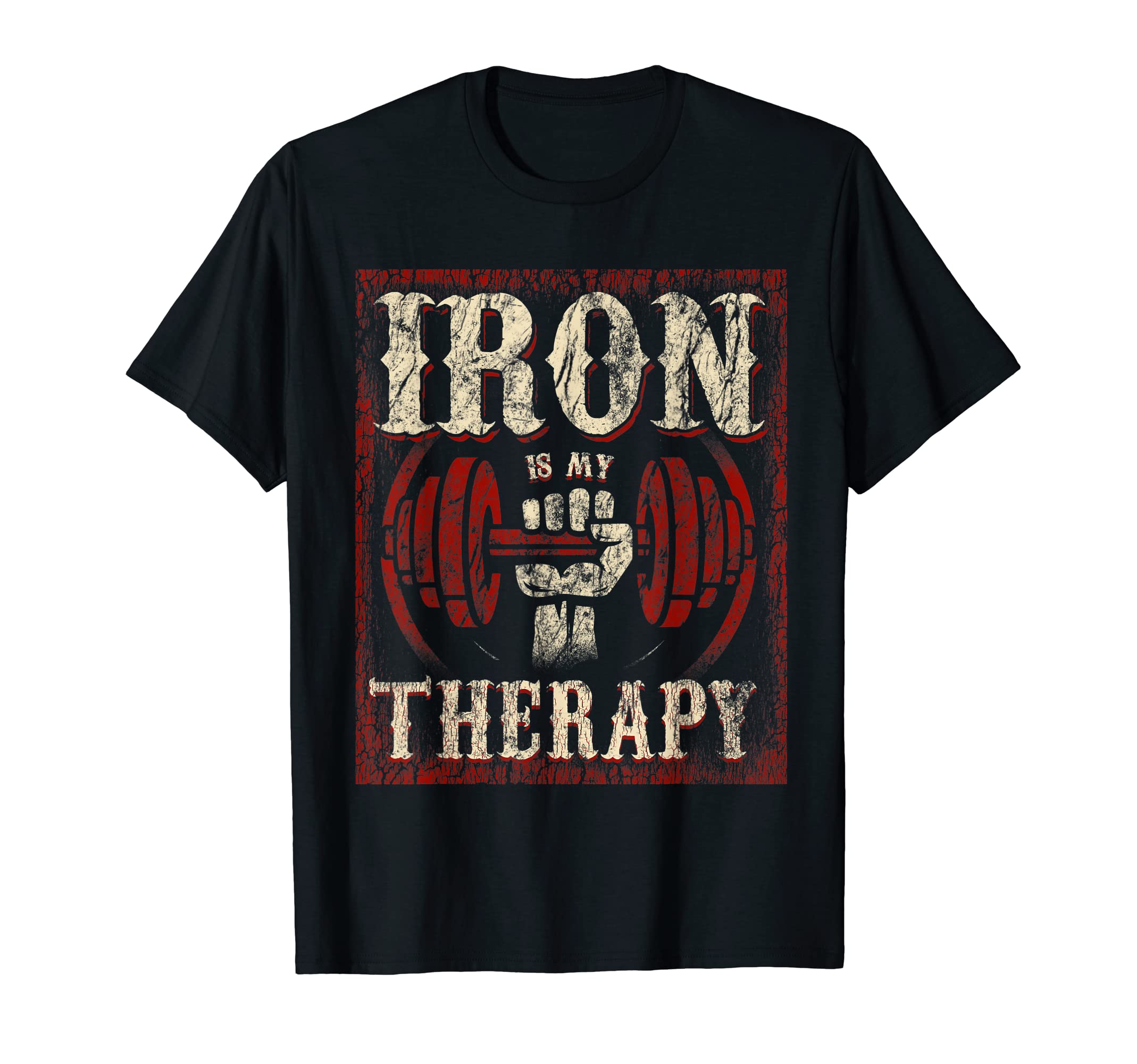Iron Is My Therapy Weightlifting T-Shirt - Graphic Print Men Women - T-Shirt, Sweatshirt, Hoodie