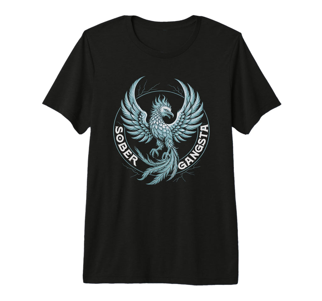 Funny Sober Gangsta Sobriety Family Aa T-Shirt - Novelty Apparel Men Women - T-Shirt, Sweatshirt, Hoodie