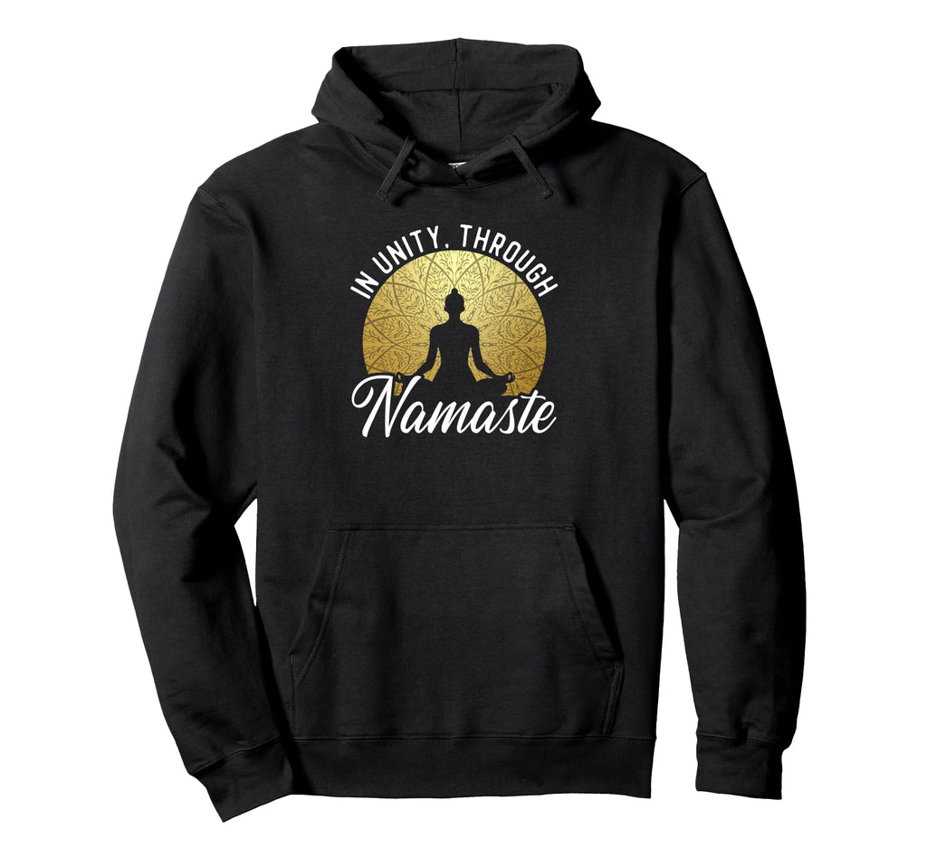 Unity Through Namaste Yoga Zen Hoodie - Minimalist Print Unisex - T-Shirt, Sweatshirt, Hoodie