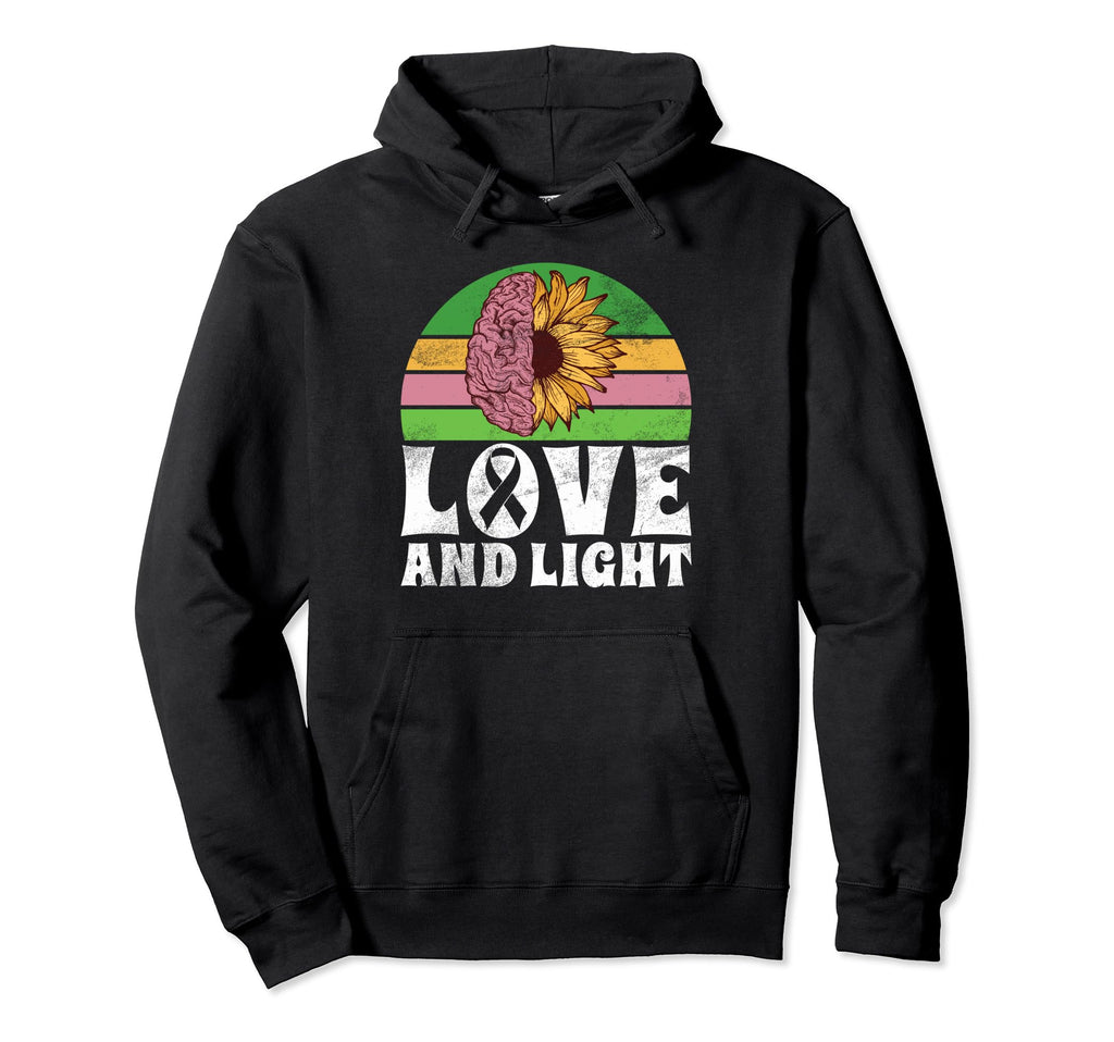 Love And Light Mental Health Hoodie - Minimalist Print Men Women - T-Shirt, Sweatshirt, Hoodie