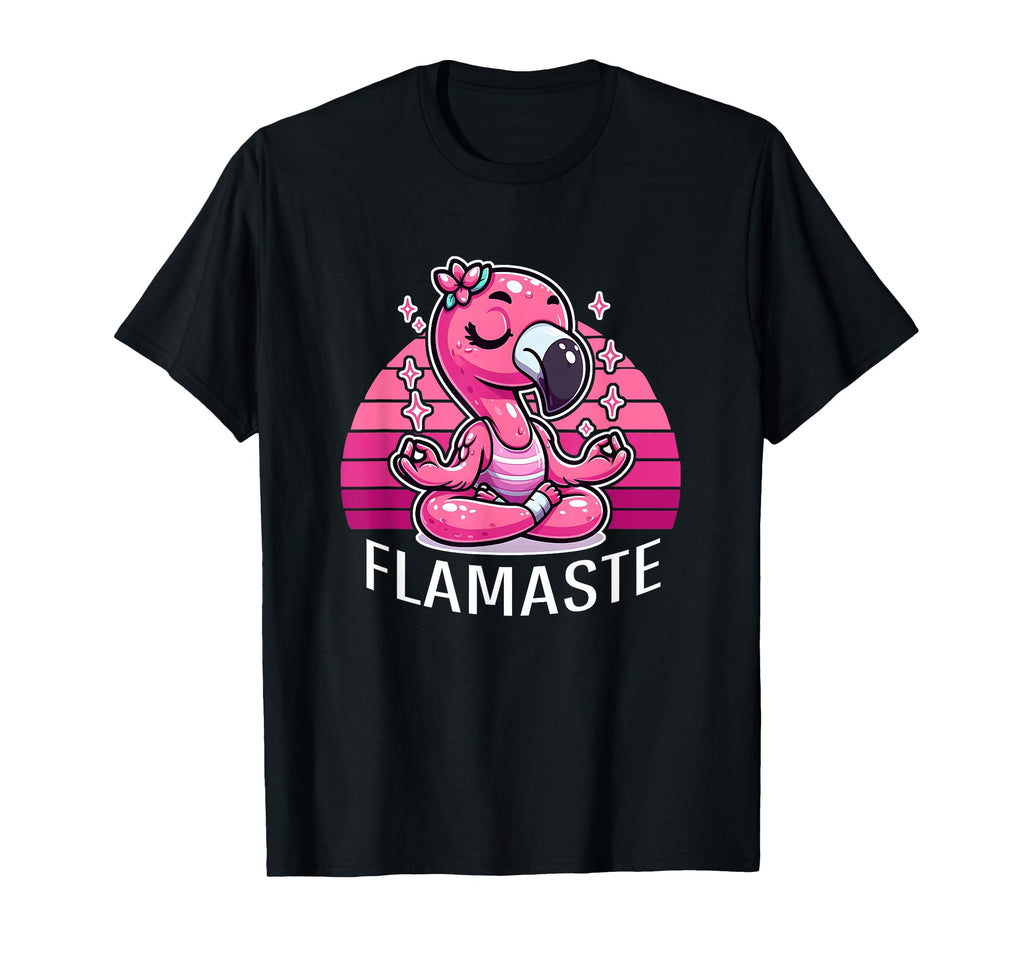 Flamaste Funny Flamingo Yoga T-Shirt - Casual Everyday Wear for Adults - T-Shirt, Sweatshirt, Hoodie